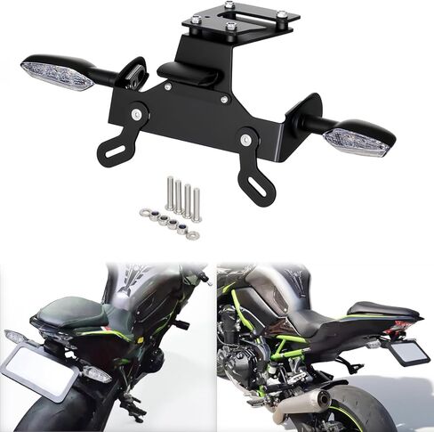 Z900 Fender Eliminator Tail Tidy Kit Compatible with Z900 ZR900 2017-2024 & Z900SE ZR900 2022-2024 & ZH2 / ZH2 SE ZR1000 2020-2024 License Plate Mount with Turn Signals Rear (Smoke) in Saudi Arabia
