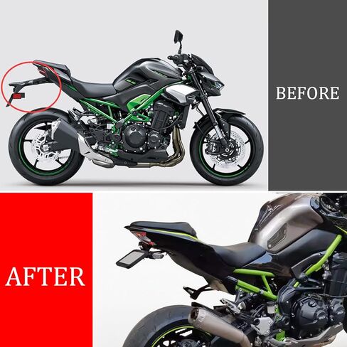 Z900 Fender Eliminator Tail Tidy Kit Compatible with Z900 ZR900 2017-2024 & Z900SE ZR900 2022-2024 & ZH2 / ZH2 SE ZR1000 2020-2024 License Plate Mount with Turn Signals Rear (Smoke) in Saudi Arabia