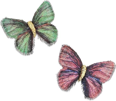 Gold Crystal Butterfly Brooches for Womne Elegant Colorful Embroidery Rhinestone Pearl Animal Brooch Pins Fashion Jewelry Accessories for Women Gift in Saudi Arabia