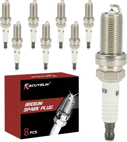 Iridium Spark Plugs Set of 8 4469 Fits for 5.7 Ram 1500 2500 3500,Dodge Charger Challenger,Chrysler 300,Jeep Grand Cherokee,Nissan Armada Titan,Infiniti FX45 QX56 92145,#LFR5AIX11 LZFR5C11,5018 in Kuwait