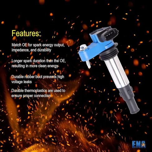 ENA Set of 6 Professional Ignition Coil with 6 Iridium Spark Plug Compatible with Cadillac SRX STS Replacement for 12583514 in Saudi Arabia