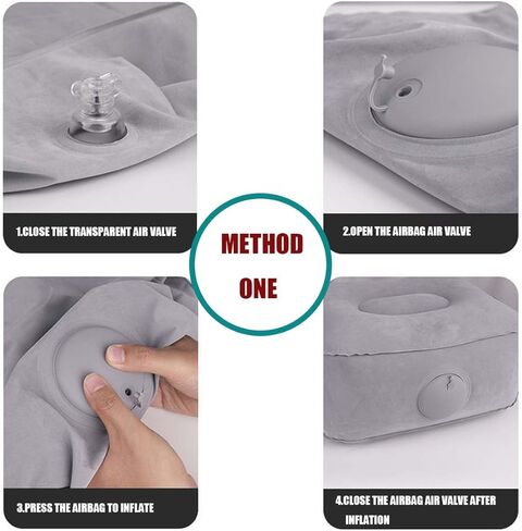 Car Foot Rest Pillow Leg Support Pad Cushion Inflatable Portable Under Seat Foot Rest for Kids Road Travel Rear Front Passager Seat Airplane Flying Long Air Plane Flight Train Traveling Truck in Kuwait