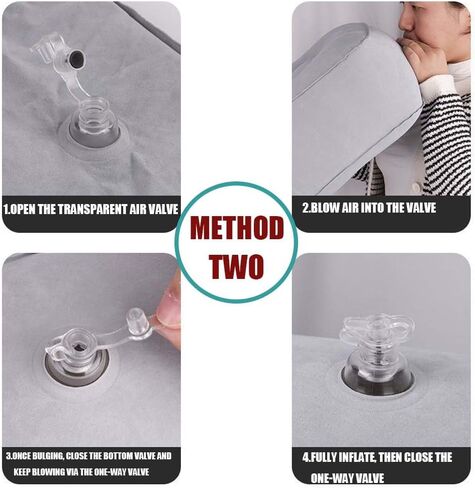 Car Foot Rest Pillow Leg Support Pad Cushion Inflatable Portable Under Seat Foot Rest for Kids Road Travel Rear Front Passager Seat Airplane Flying Long Air Plane Flight Train Traveling Truck in Kuwait