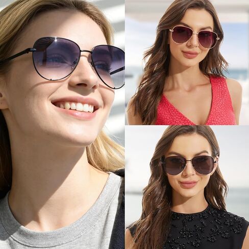 Retro Oversized Aviator Sunglasses for Women Men Trendy 2026, Y2K Big Aviator Sun Glasses UV400 Protection VF2232 in Kuwait