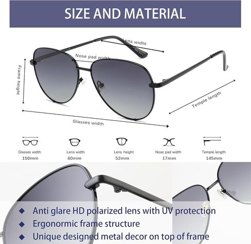 Retro Oversized Aviator Sunglasses for Women Men Trendy 2026, Y2K Big Aviator Sun Glasses UV400 Protection VF2232 in Kuwait
