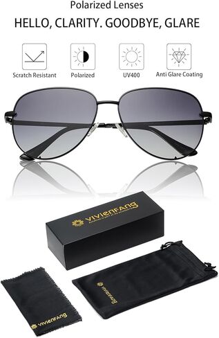 Retro Oversized Aviator Sunglasses for Women Men Trendy 2026, Y2K Big Aviator Sun Glasses UV400 Protection VF2232 in Kuwait