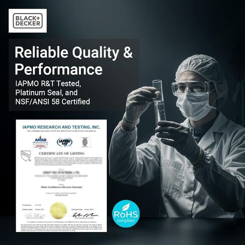 BLACK+DECKER Countertop RO+UV Water Filter | Hot and Ambient Water | 5-Stage Filtration System with Remineralization | IAPMO Tested and NSF Certified | No Installation Required | Portable water Filter in Kuwait