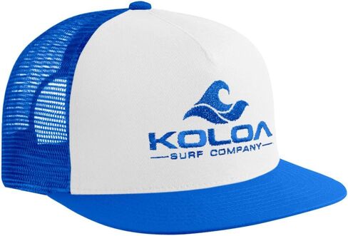 قبعة سائق الشاحنة Koloa Surf Mesh Back Wave Logo باللون الملكي/الأبيض RoyalLogo in Saudi Arabia
