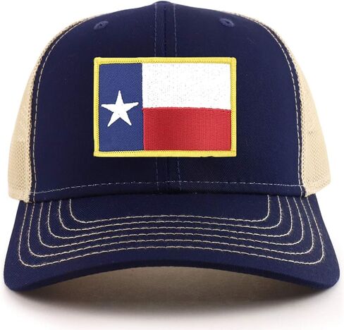 قبعة سائق الشاحنة Armycrew Texas State Flag Patch 6 لوحة كبيرة الحجم XXL بدرجتين من اللون الشبكي الخلفي in Saudi Arabia