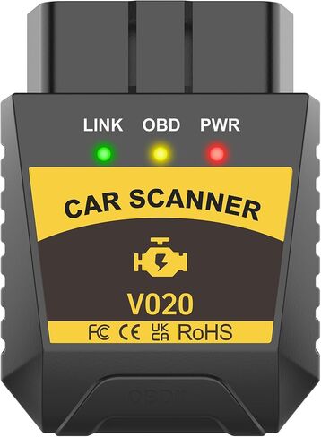 Mini OBDII Car Scanner,Car Wireless Check Engine Light Code Reader,for Performance Test,Clear Error Code & Live Data Reset,for iPhone iOS Android,Compatible with 1996+ OBDII Vehicles in Saudi Arabia