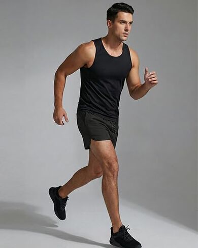 maytopia Mens Athletic Running Shorts with Pocket 5" Quick Dry Lightweight Workout Gym Shorts Basketball Training Shorts in Kuwait