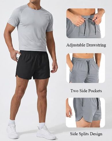 maytopia Mens Athletic Running Shorts with Pocket 5" Quick Dry Lightweight Workout Gym Shorts Basketball Training Shorts in Kuwait