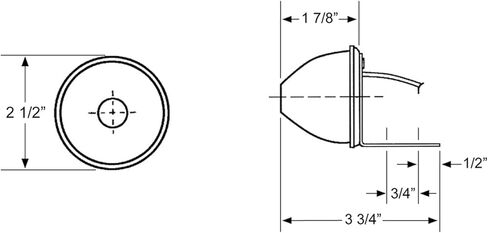 Blazer International B666R Beehive Clearance Marker Light, Red in Saudi Arabia