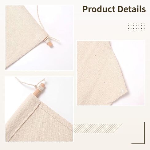 6 Pcs Blank Canvas Banners with Wooden Dowel, 11.8 x 10.83 in Enamel Pin Wall Display Banners, Wall Decorative Hanging Flags, Display Banner for Display Badge, Buttons, Lapel in Kuwait