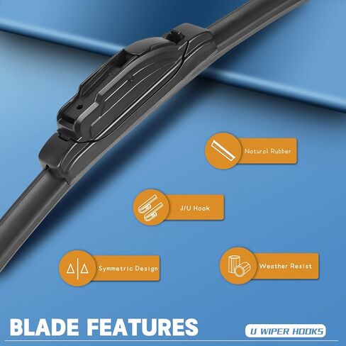 MIKKUPPA 22"+21"+11" Windshield Wiper Kit - Replacement for 2014-2023 Jeep Grand Cherokee - U/J Hook All Season Wiper Blades, Pack of 3 in Saudi Arabia