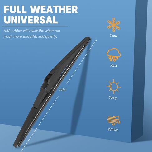 MIKKUPPA 22"+21"+11" Windshield Wiper Kit - Replacement for 2014-2023 Jeep Grand Cherokee - U/J Hook All Season Wiper Blades, Pack of 3 in Saudi Arabia