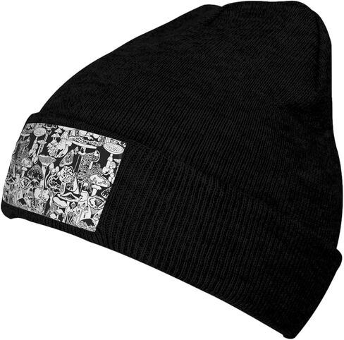 Mushroom Beanie Hat Cute Mushroom Beanie Cap Mushroom Knitted Beanies Funny Knit Hats Plants Winter Hat for Women Men in Kuwait
