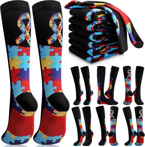 8 أزواج التوحيد التوحيد الجوارب التوحيد التوعية الإكسسوارات العناصر اللغز جورب جورب للنساء الرجال هدية in Kuwait