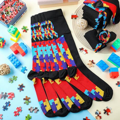 8 أزواج التوحيد التوحيد الجوارب التوحيد التوعية الإكسسوارات العناصر اللغز جورب جورب للنساء الرجال هدية in Kuwait