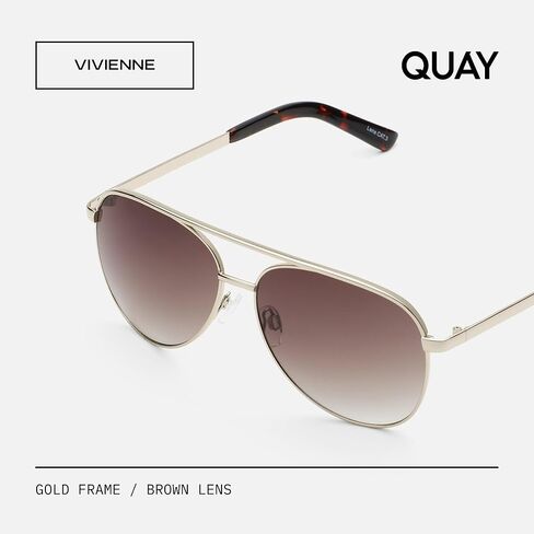 نظارة شمسية أفياتور كبيرة الحجم للنساء من QUAY + حزمة مع مجموعة إكسسوارات للنظارات in Kuwait