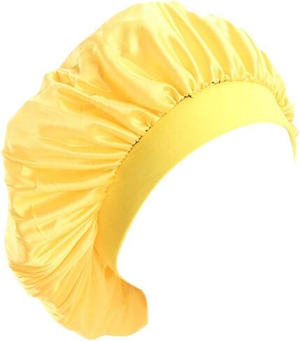 beauty YFJH Soft Satin Silk Salon Bonnet Night Sleeping Wide Band Hat Hair Loss Cap for Women in Saudi Arabia