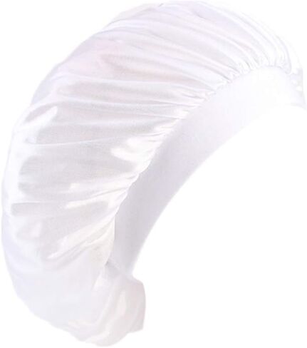 beauty YFJH Soft Satin Silk Salon Bonnet Night Sleeping Wide Band Hat Hair Loss Cap for Women in Kuwait