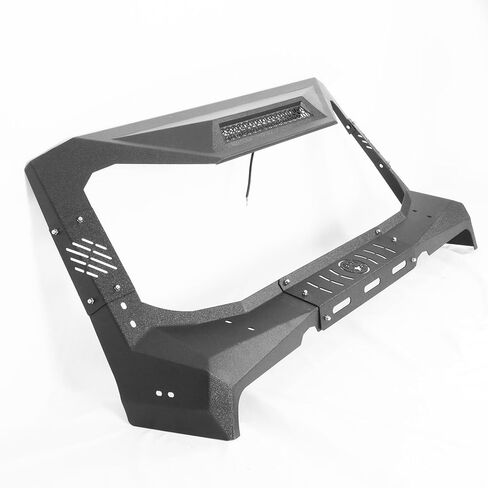 Wrangler JK Madmax Windshield Frame Cover Roof Sun Visor Cowl Body Armor Compatible with 2007-2018 Jeep Wrangler JK & Unlimited 2/4 Door, Sun Visor Cover with 100W LED Lights, Textured in Kuwait