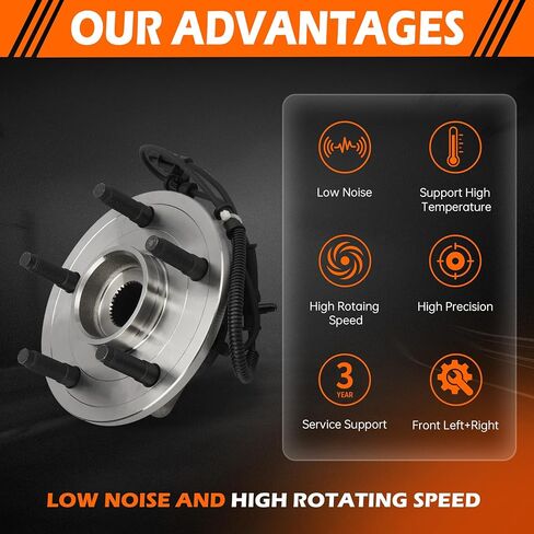 GAHA 515126 Front Wheel Hub and Bearing Compatible for Ram 1500 2011/Dodge Ram 1500 2009 2010; 5 Lugs w/ABS Wheel Bearing and Hub 2PCS in Kuwait