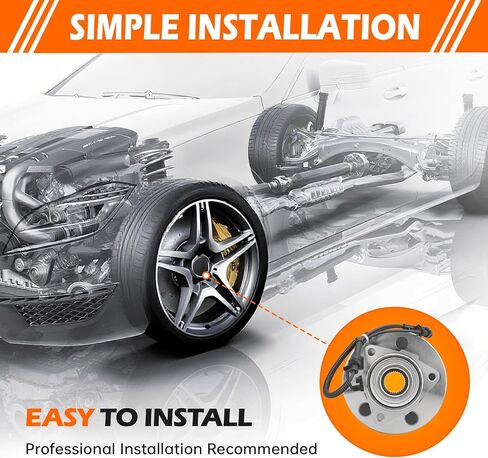 GAHA 515126 Front Wheel Hub and Bearing Compatible for Ram 1500 2011/Dodge Ram 1500 2009 2010; 5 Lugs w/ABS Wheel Bearing and Hub 2PCS in Kuwait