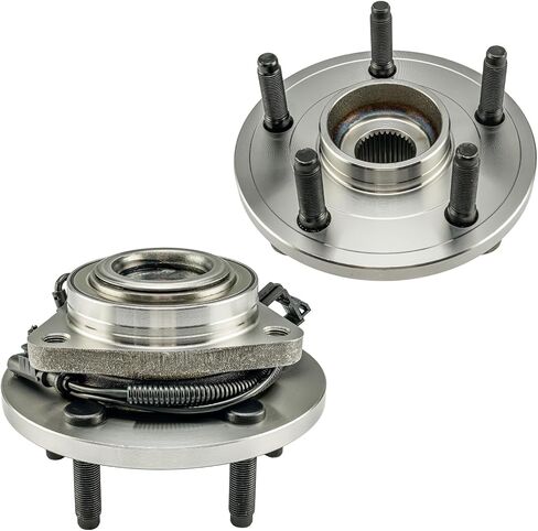 KAX 513229 Pair Front Wheel Bearing and Hub Assembly Compatible with 2005-2010 Dodge Dakota, 2006-2008 Mitsubishi Raider, 2011 Ram Dakota 4WD,5 Lug w/ABS in Saudi Arabia