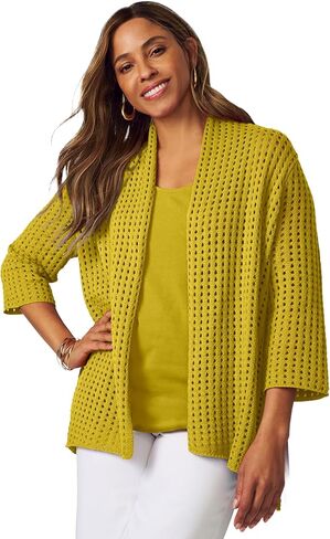 Jessica London Women's Plus Size Crochet Cardigan in Kuwait