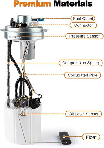 Electric Fuel Pump Assembly Compatible with Chevy Silverado 1500 & GMC Sierra 1500 2007-2008 V8 4.8L 5.3L 6.0L Replace E3747M VANBOL0053-A with Sending Unit Pressure Sensor Pickup in Saudi Arabia