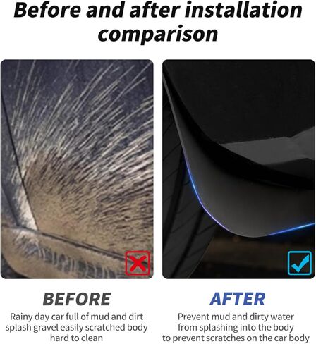 2024 Model 3 Highland Mud Flaps Car Splash Guards Tire Protector, Original Design No Drilling Splash Guards Fender Compatible with Tesla Model 3 2024 (Front and Rear 4 pcs) in Kuwait