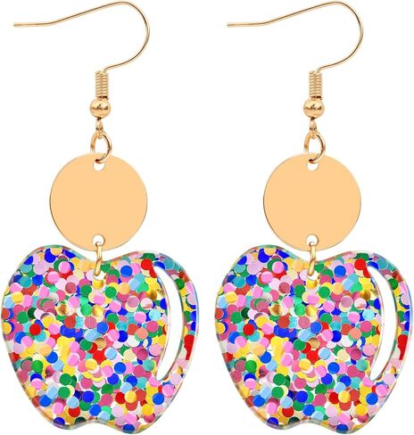 Teacher's Earrings for Women - Cute Pink Apple Earrings for Teacher Appreciation Day Birthday Gifts in Kuwait