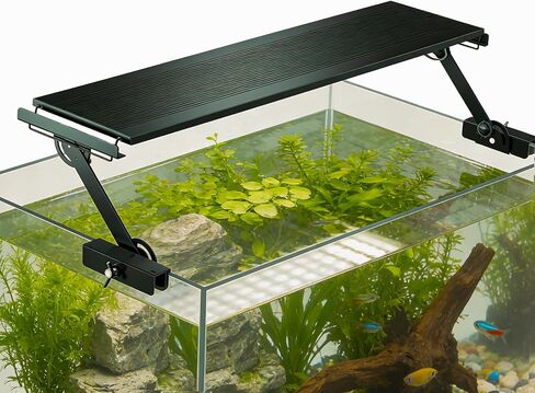 Aquarium Light Riser 0-6.5 Inch High Adjustment Fish Tank LED Aquarium Light Stand Support Width <=4.9 Inches Rust -Proof Metal Material, 12 Kg of Carrying Capacity in Saudi Arabia