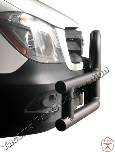 Kozak 3 "واقي ممتص للصدمات دائري مع شريط LED مدمج متوافق مع دودج، متوافق مع شاحنات Freightliner Sprinter Vans وMercedes Sprinter Vans وRam وFord - ملاءمة عالمية لجميع الموديلات in Kuwait