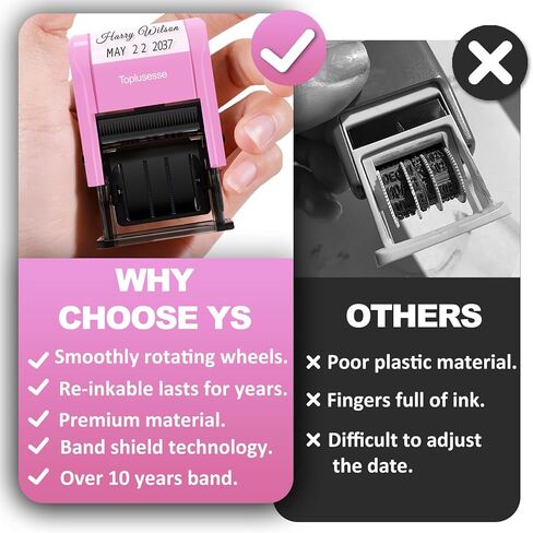 Date Stamp with Turned in Self-Inking Office Rubber Date Stamp Custom Turned in Phrase Date Stamp for Business 12-Year Band Purple 2024 in Kuwait