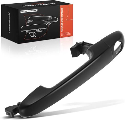 A-Premium Front Driver or Passenger Side Exterior Door Handle with Keyhole Compatible with Kia Forte 2010 2011 2012 2013, Primed Black in Saudi Arabia