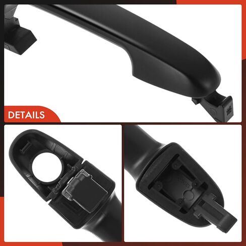 A-Premium Front Driver or Passenger Side Exterior Door Handle with Keyhole Compatible with Kia Forte 2010 2011 2012 2013, Primed Black in Saudi Arabia