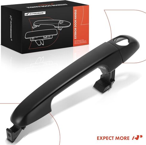 A-Premium Front Driver or Passenger Side Exterior Door Handle with Keyhole Compatible with Kia Forte 2010 2011 2012 2013, Primed Black in Saudi Arabia