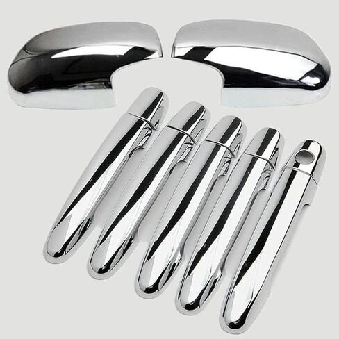 12PCS/Set Chrome Side Mirror Cover + Door Handle Cover Trim for Toyota RAV4 2006 2007 2008 2009 2010 2011 2012 in Saudi Arabia