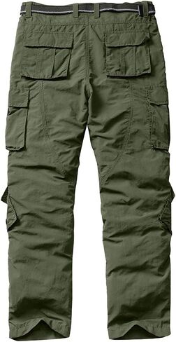 linlon Men's Outdoor Casual Quick Drying Lightweight Hiking Cargo Pants with 8 Pockets in Saudi Arabia