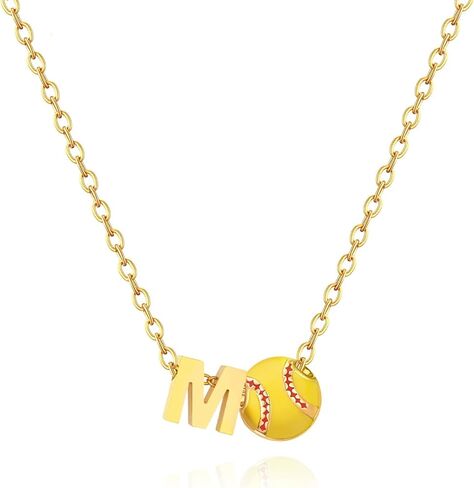 Softball Gifts Necklace for Women Jewelry 8 12 Birthday Gift Accessories Sports Lovers Stuff in Saudi Arabia