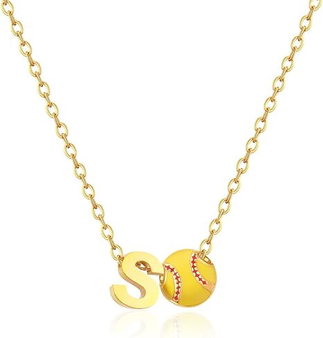 Softball Gifts Necklace for Women Jewelry 8 12 Birthday Gift Accessories Sports Lovers Stuff in Saudi Arabia