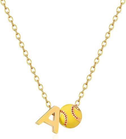 Softball Gifts Necklace for Women Jewelry 8 12 Birthday Gift Accessories Sports Lovers Stuff in Saudi Arabia