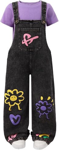 Toddler Girl Summer Clothes Short Sleeve Denim Overall Jumpsuit with Top Girls Spring Outfits Set in Kuwait