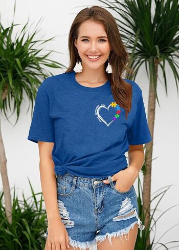 Womens Let Them Shirt Mental Health Awareness T-Shirt Inspirational Tee Shirt Positive Short Sleeve Top in Saudi Arabia