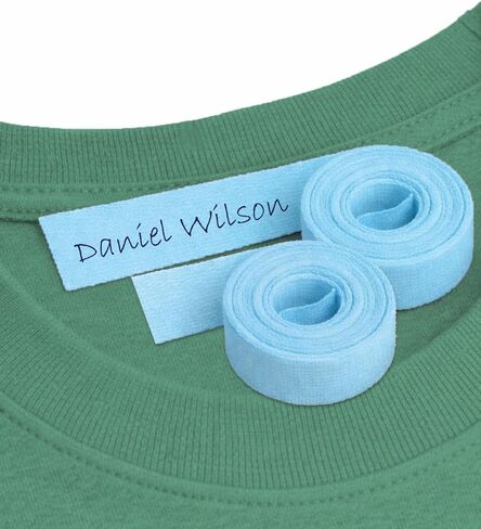 Haberdashery Online - Pink Write On Iron-on Fabric Labels for Children's Clothes, School, Nursery, Residence, 3m x 1cm Roll, No Pen Included - Color: Pink Fabric, Material: Polyester in Saudi Arabia
