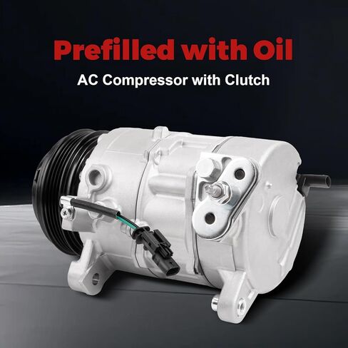 Air Conditioner AC Compressor with Clutch Compatible with Suburban Tahoe,Escalade,Escalade ESV,Yukon,Yukon XL 2015-2020 Replace 22986666 84203719 198333 in Kuwait