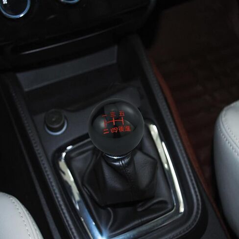 Arenbel 5 Speed Gear Shift Ball Shifter Lever Knob Car Racing Shifting Handle Replacement Fit Most Auto Manual Transmissions, Black in Saudi Arabia